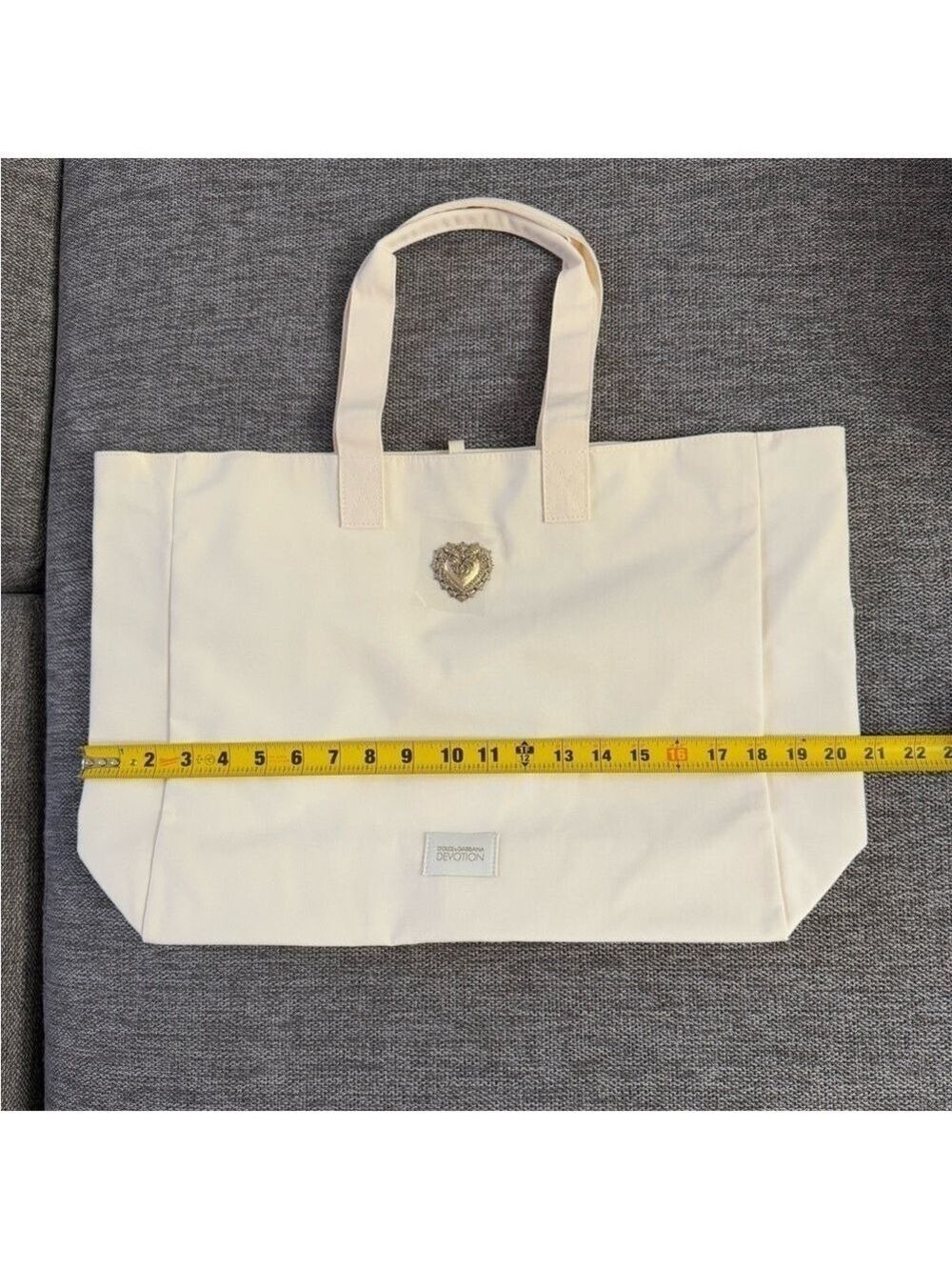 Dolce & Gabbana Beauty Tote Large Cream Luxury Authentic New - Picture 15 of 16